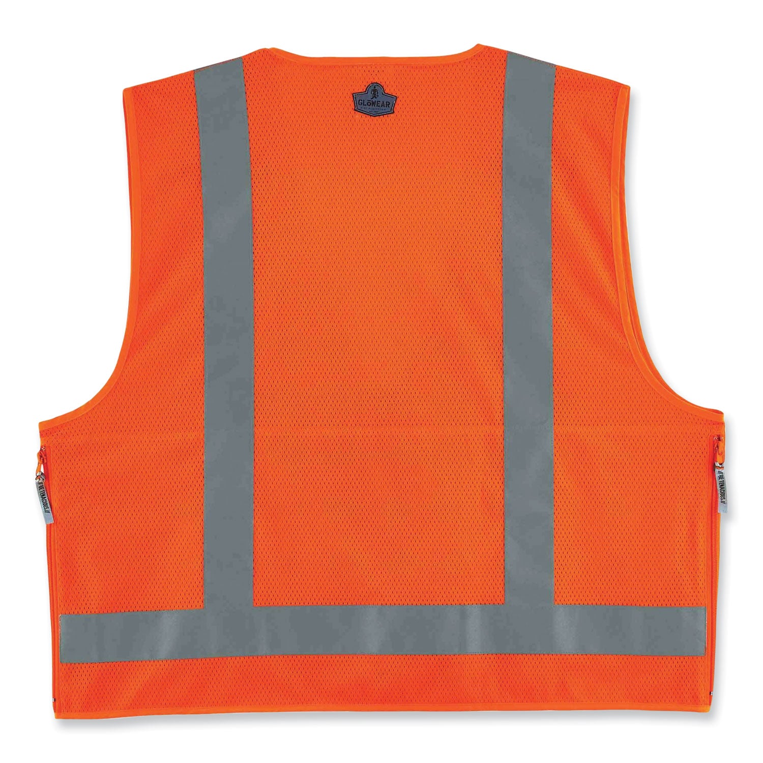 glowear-8250z-class-2-surveyors-zipper-vest-polyester-small-medium-orange-ships-in-1-3-business-days_ego21413 - 2