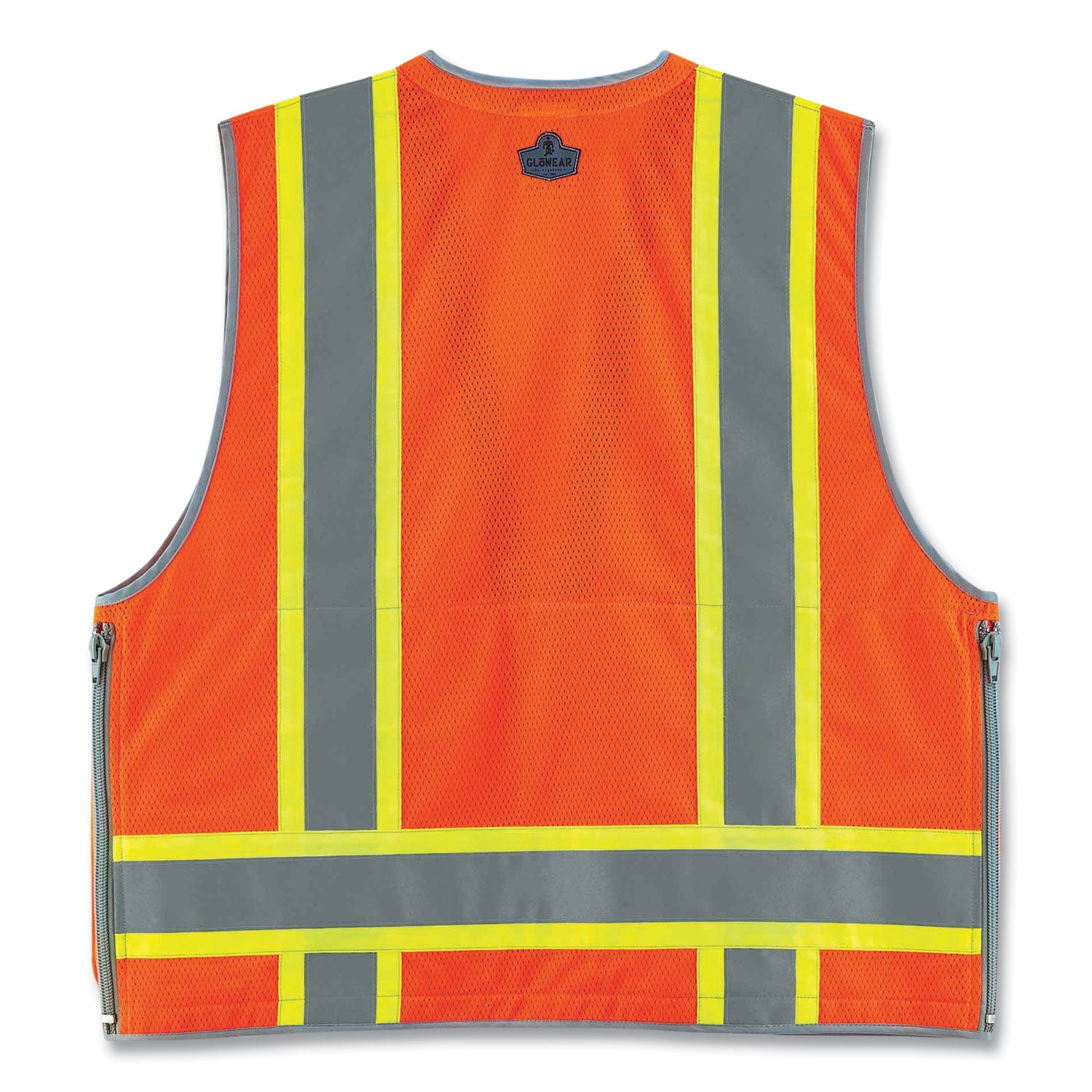 GloWear 8254HDZ Class 2 Heavy-Duty Surveyors Zipper Vest, Polyester, Small/Medium, Orange, Ships in 1-3 Business Days