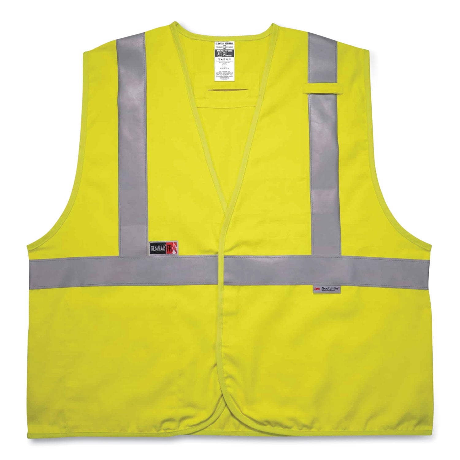 glowear-8261frhl-class-2-dual-compliant-fr-hook-and-loop-safety-vest-large-x-large-lime-ships-in-1-3-business-days_ego21465 - 1
