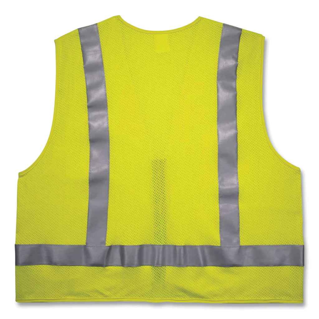 GloWear 8262FRZ Class 2 FR Surveyor Zipper Vest, Tencel/Modacrylic/Para-aramid/Kevlar, S/M, Lime, Ships in 1-3 Business Days
