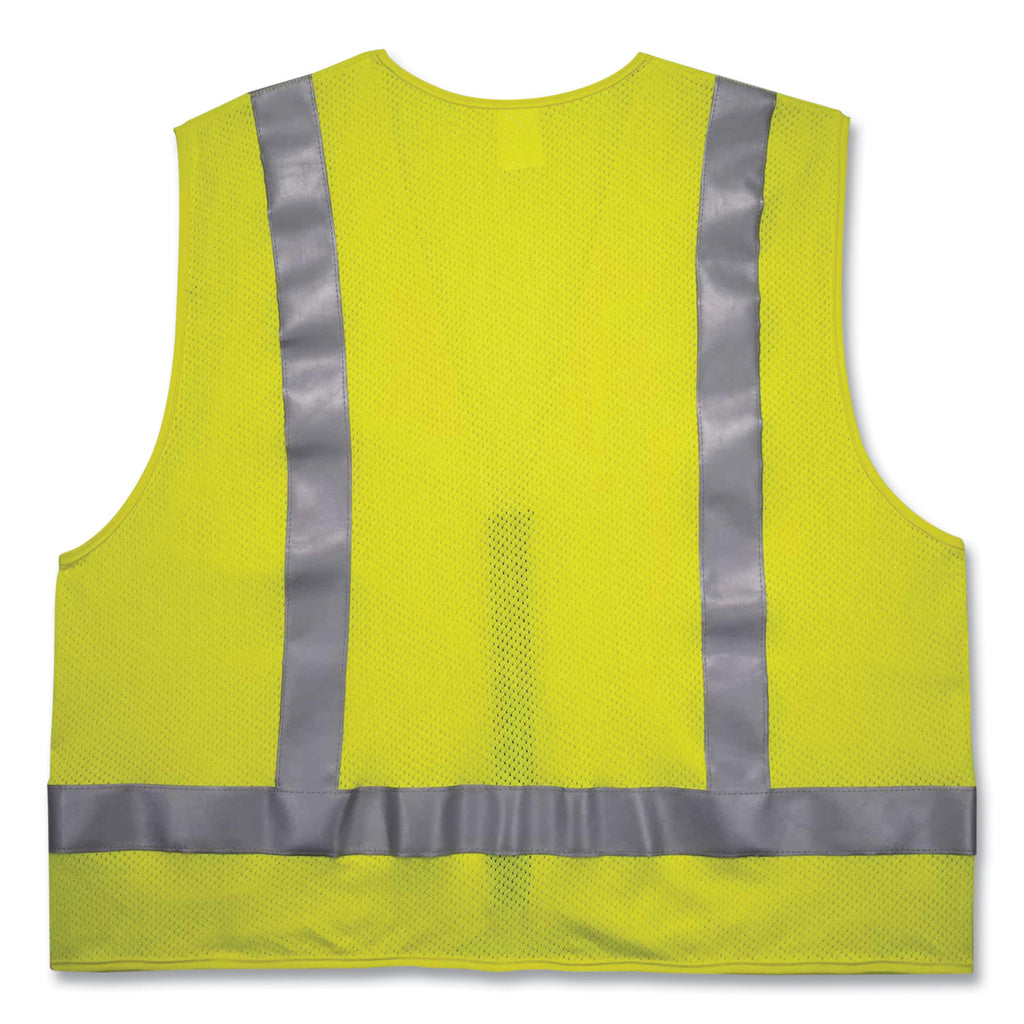 GloWear 8262FRZ Class 2 FR Surveyor Zip Vest, Tencel/Modacrylic/Para-aramid/Kevlar, 2XL/3XL, Lime, Ships in 1-3 Business Days