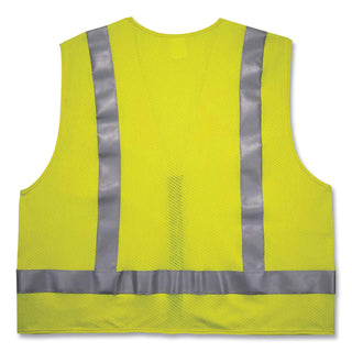GloWear 8262FRZ Class 2 FR Surveyor Zip Vest, Tencel/Modacrylic/Para-aramid/Kevlar, 2XL/3XL, Lime, Ships in 1-3 Business Days