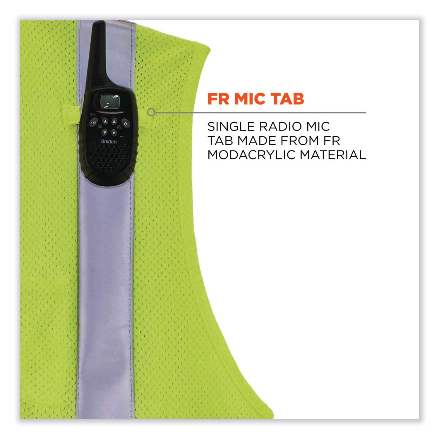 GloWear 8260FRHL Class 2 FR Safety Hook and Loop Vest, Modacrylic/Kevlar, 2X-Large/3X-Large, Lime, Ships in 1-3 Business Days