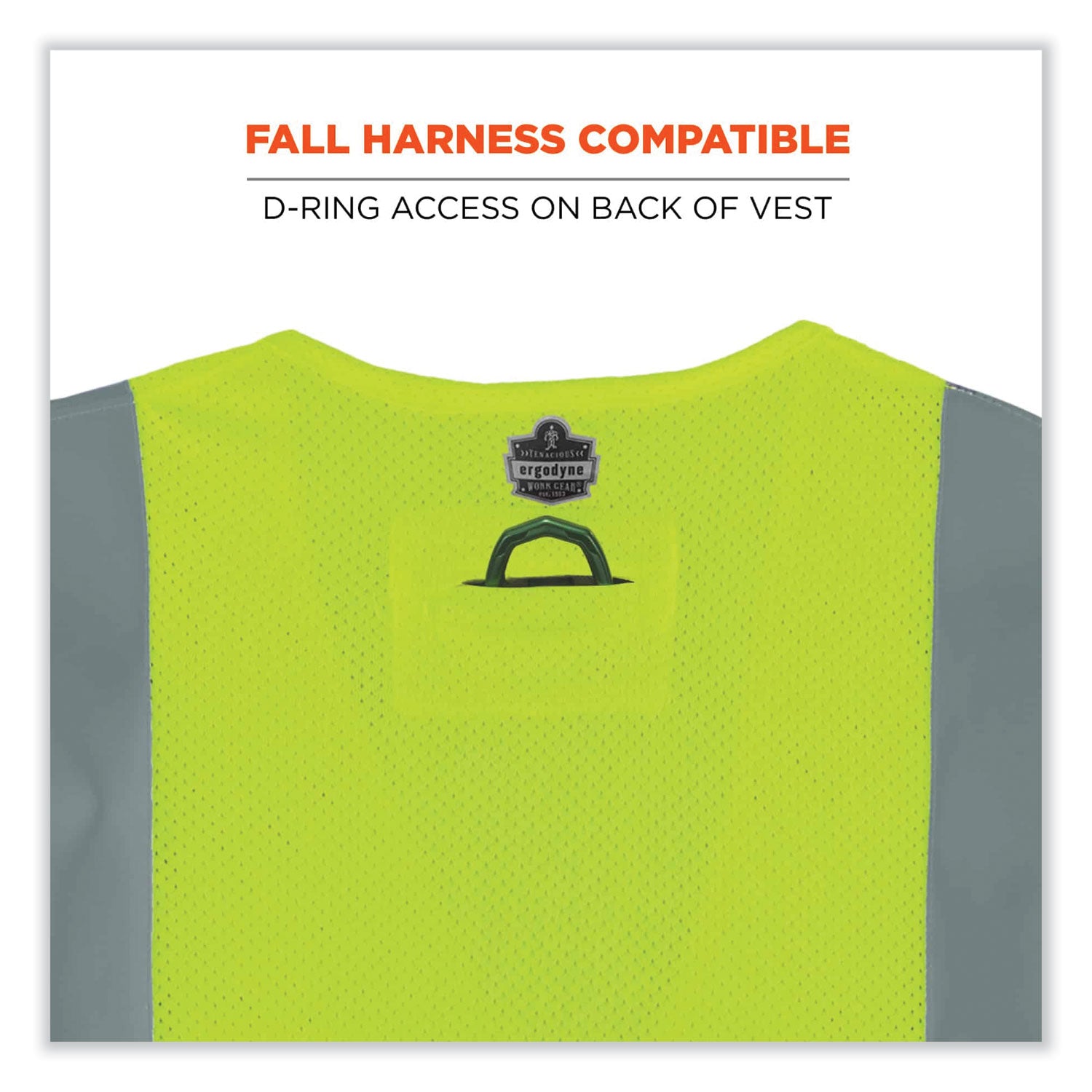 GloWear 8260FRHL Class 2 FR Safety Hook and Loop Vest, Modacrylic/Kevlar, 4X-Large/5X-Large, Lime, Ships in 1-3 Business Days