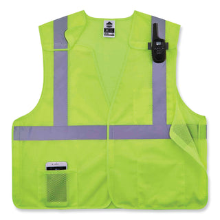 GloWear 8217BA Class 2 Breakaway Mesh Vest, Polyester, 2X-Large/3X-Large, Lime, Ships in 1-3 Business Days