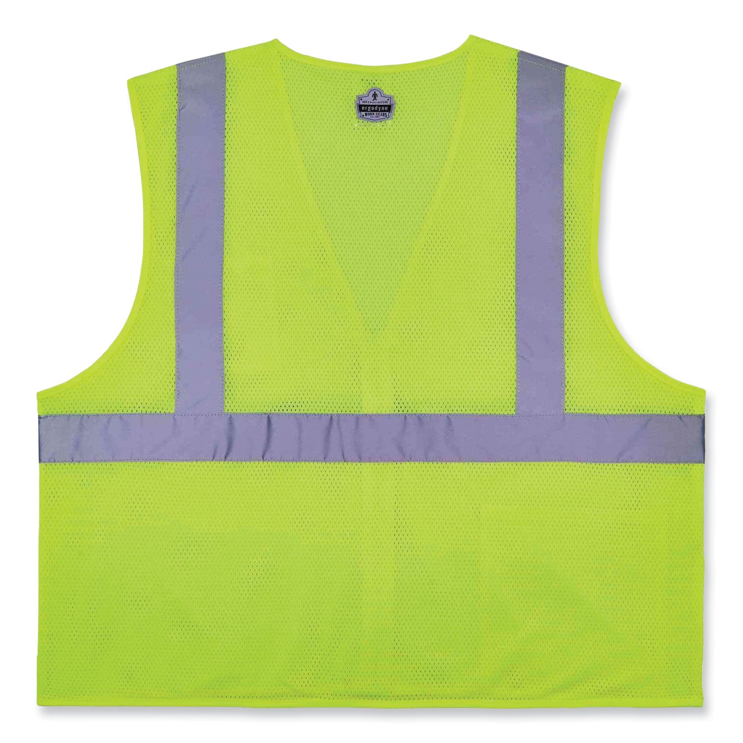 GloWear 8256Z Class 2 Self-Extinguishing Zipper Vest, Polyester, 4X-Large/5X-Large, Lime, Ships in 1-3 Business Days
