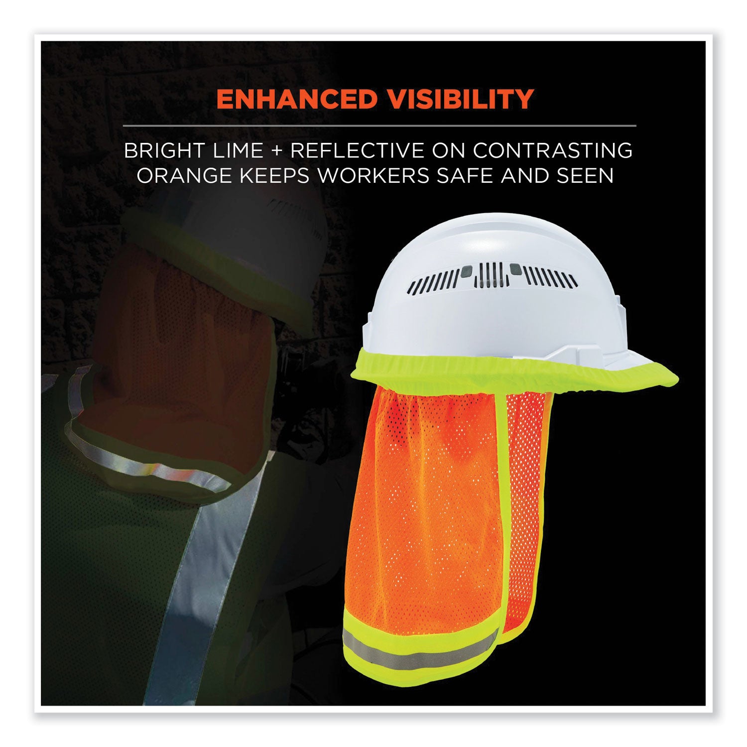 glowear-8005-hi-vis-hard-hat-neck-shade-20-x-125-orange-ships-in-1-3-business-days_ego29051 - 3