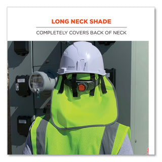 GloWear 8006 Hi-Vis Hard Hat Neck Shade, 12.25 x 10.5, Lime, Ships in 1-3 Business Days