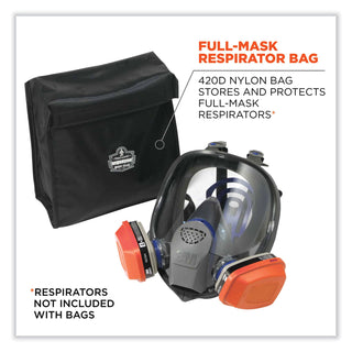 Arsenal 5183 Full Mask Respirator Bag with Hook-and-Loop Closure, 9.5 x 4 x 12, Black, Ships in 1-3 Business Days