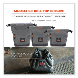 Arsenal 5186 Full Respirator Bag with Roll Top Closure, 7.5 x 13.5 x 13.5, Gray, Ships in 1-3 Business Days