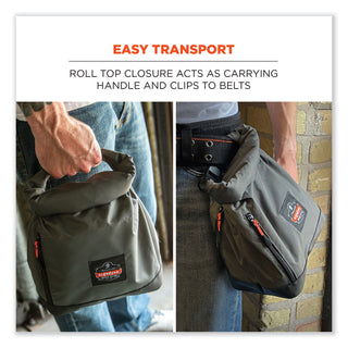 Arsenal 5186 Full Respirator Bag with Roll Top Closure, 7.5 x 13.5 x 13.5, Gray, Ships in 1-3 Business Days