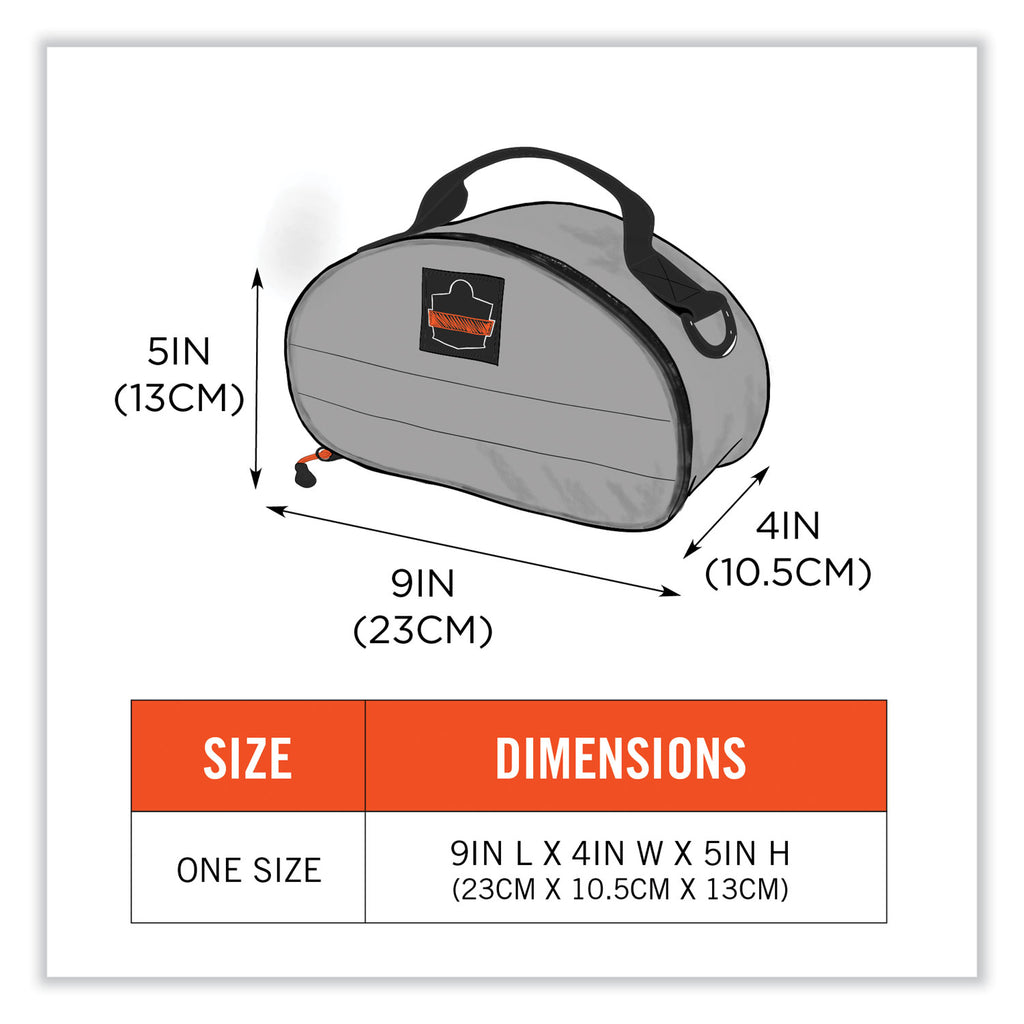 Arsenal 5187 Clamshell Half Respirator Bag with Zipper Closure, 4 x 9 x 5, Gray, Ships in 1-3 Business Days