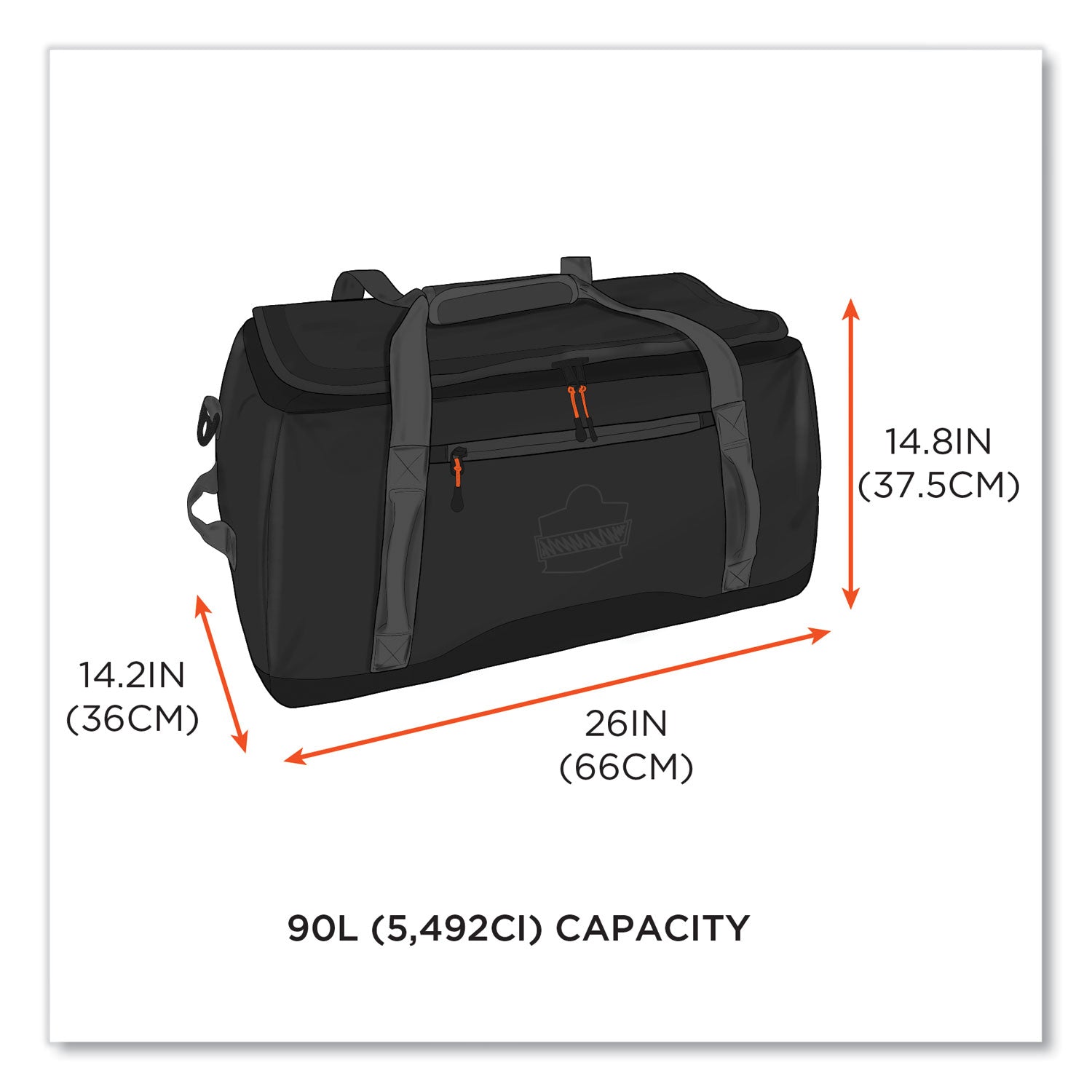 arsenal-5031-water-resistant-duffel-bag-medium-142-x-26-x-148-black-ships-in-1-3-business-days_ego13036 - 6