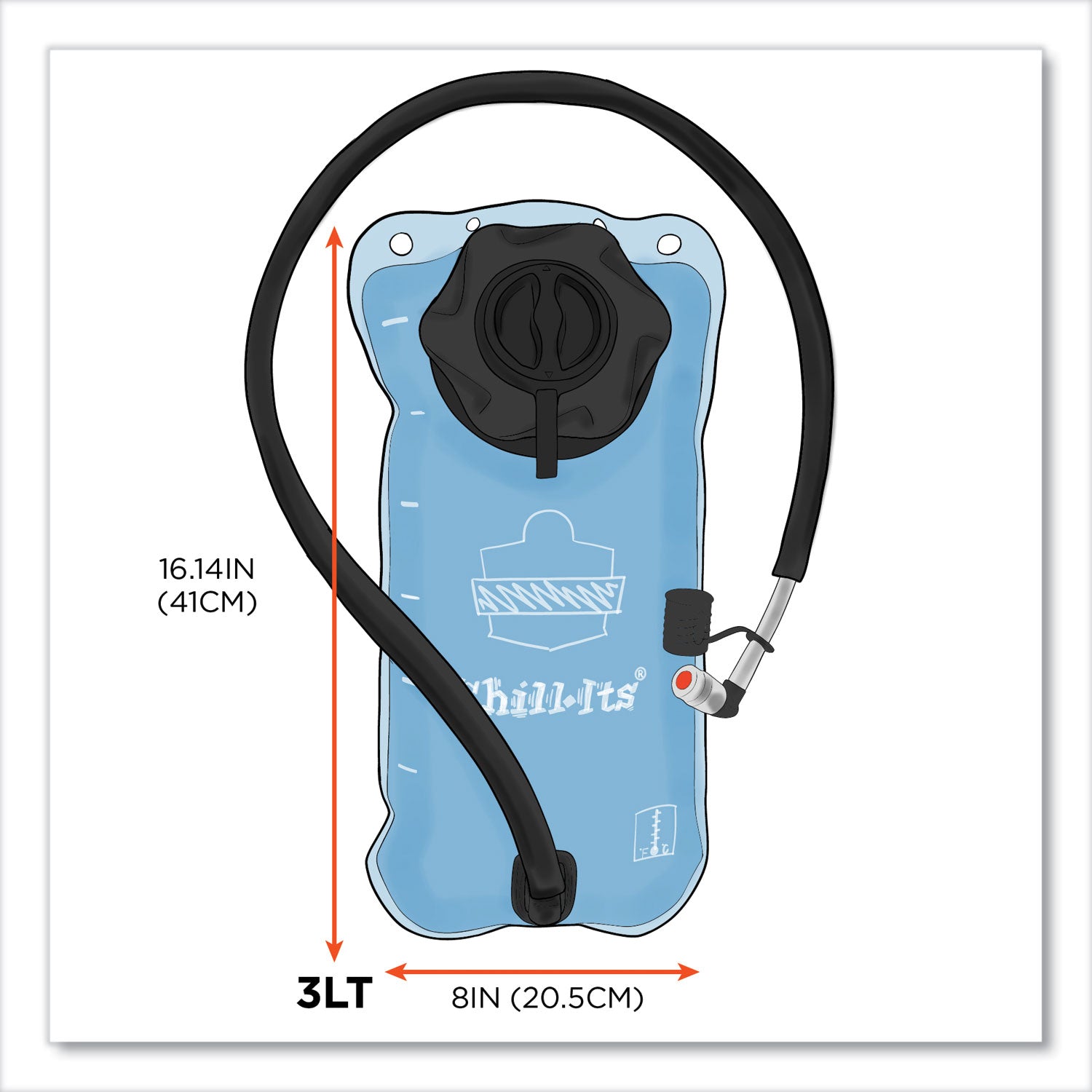 Chill-Its 5051B Bladder Replacement, 3 L, Blue, Ships in 1-3 Business Days