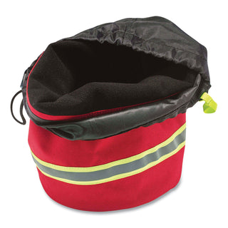 Arsenal 5080L Fleece-Lined SCBA Mask Bag with Drawstring Closure, 8.5 x 8.5 x 14, Red, Ships in 1-3 Business Days