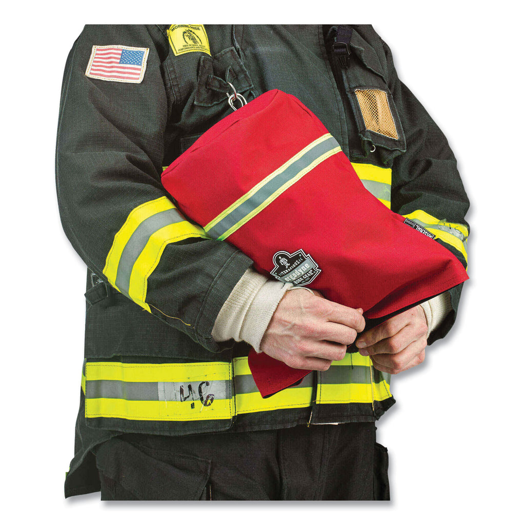 Arsenal 5082 SCBA Mask Bag with Hook-and-Loop Closure, 8.5 x 8.5 x 14, Red, Ships in 1-3 Business Days