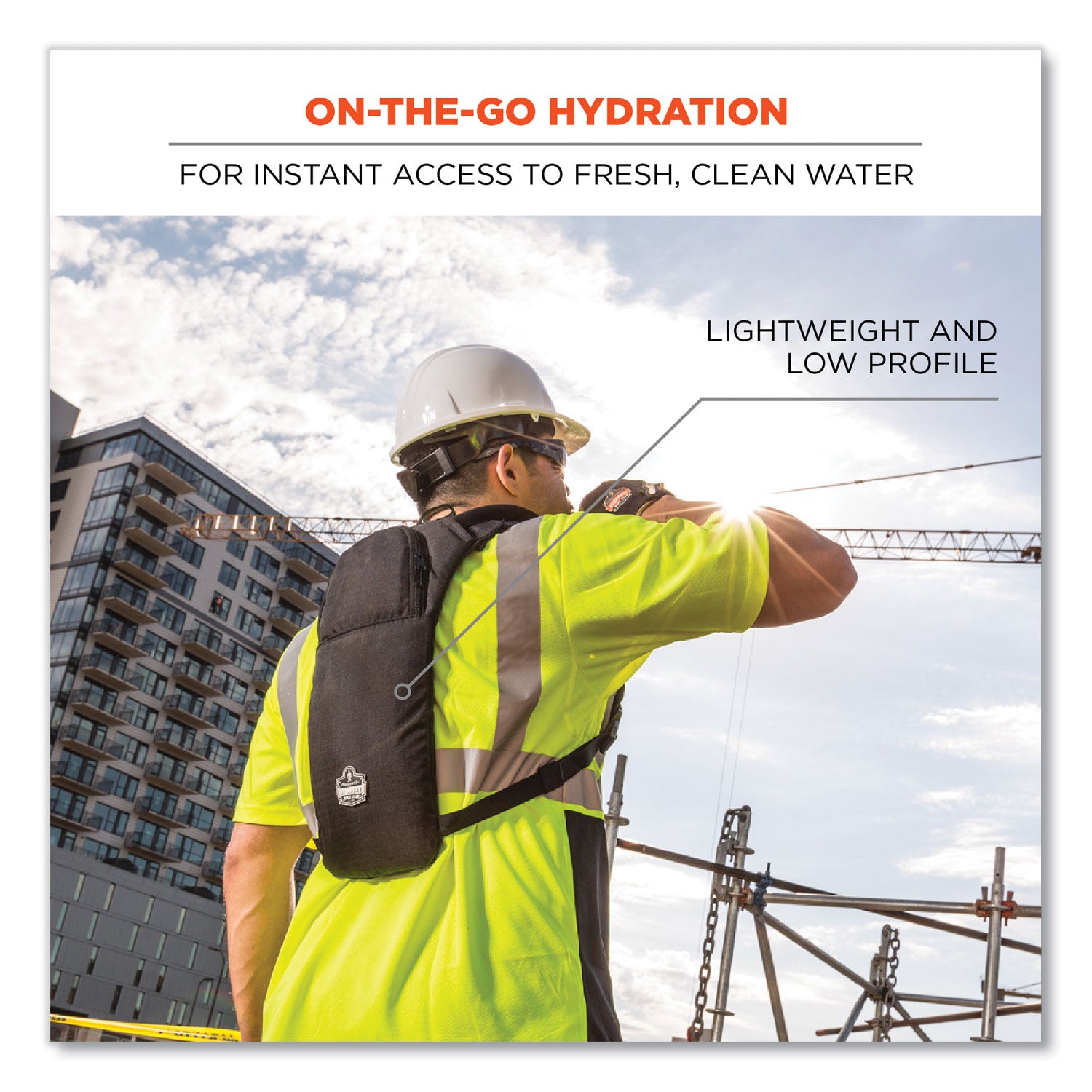 Chill-Its 5155 Low Profile Hydration Pack, 2 L, Black, Ships in 1-3 Business Days