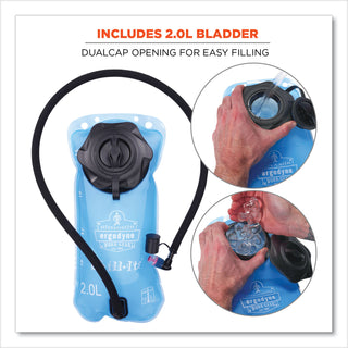 Chill-Its 5155 Low Profile Hydration Pack, 2 L, Black, Ships in 1-3 Business Days