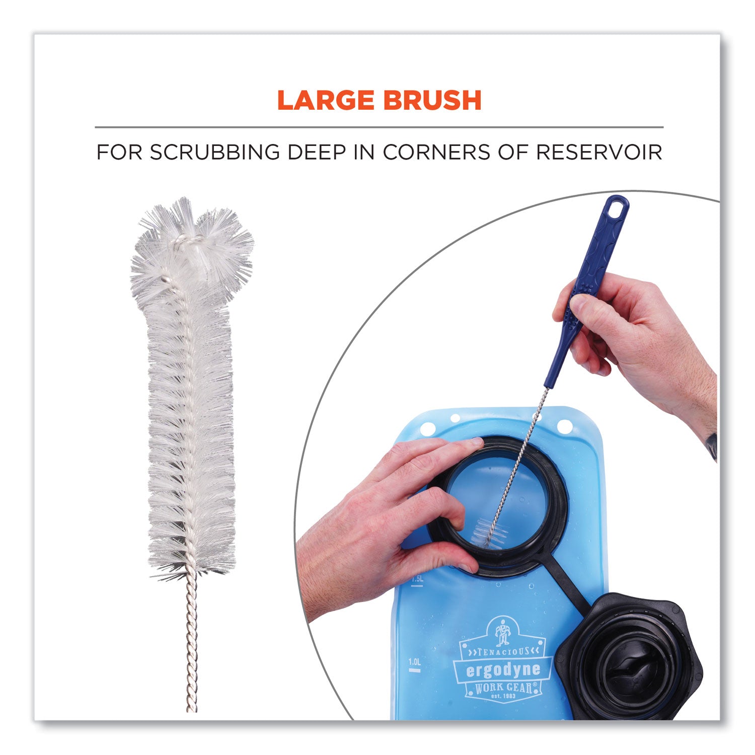 Chill-Its 5159 Hydration Pack Cleaning Kit, Bladder, Tube/Bite-Valve Cleaning Brushes, Drying Rack,Ships in 1-3 Business Days