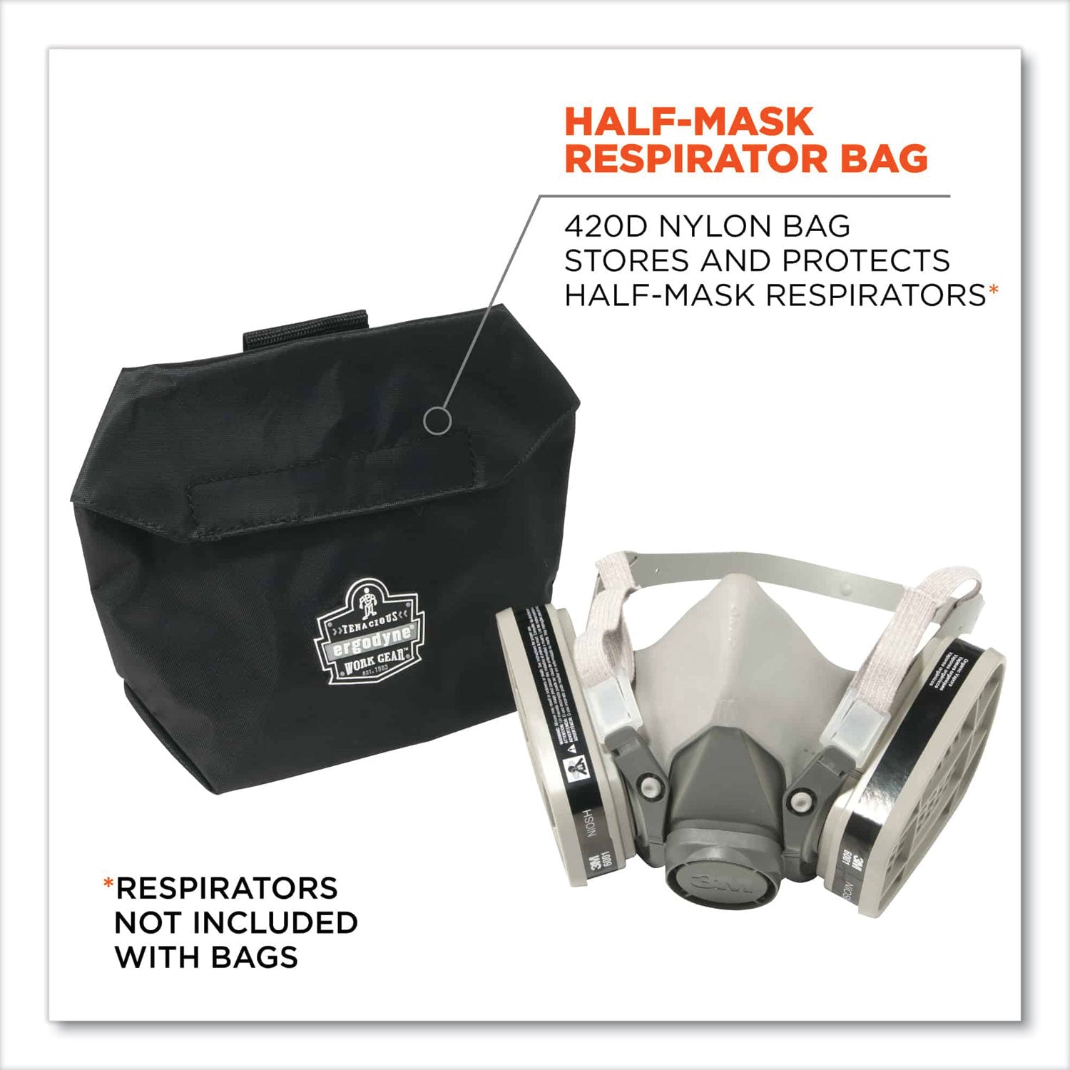 arsenal-5182-half-mask-respirator-pack-with-hook-and-loop-closure-7-x-4-x-10-black-ships-in-1-3-business-days_ego13182 - 3