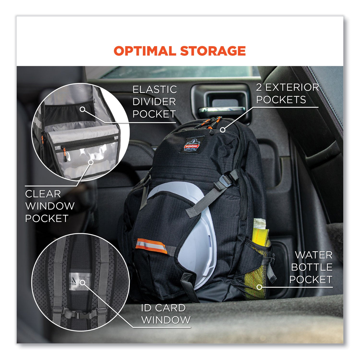 Arsenal 5188 PPE Jobsite Backpack, 7 x 15 x 20, Black, Ships in 1-3 Business Days