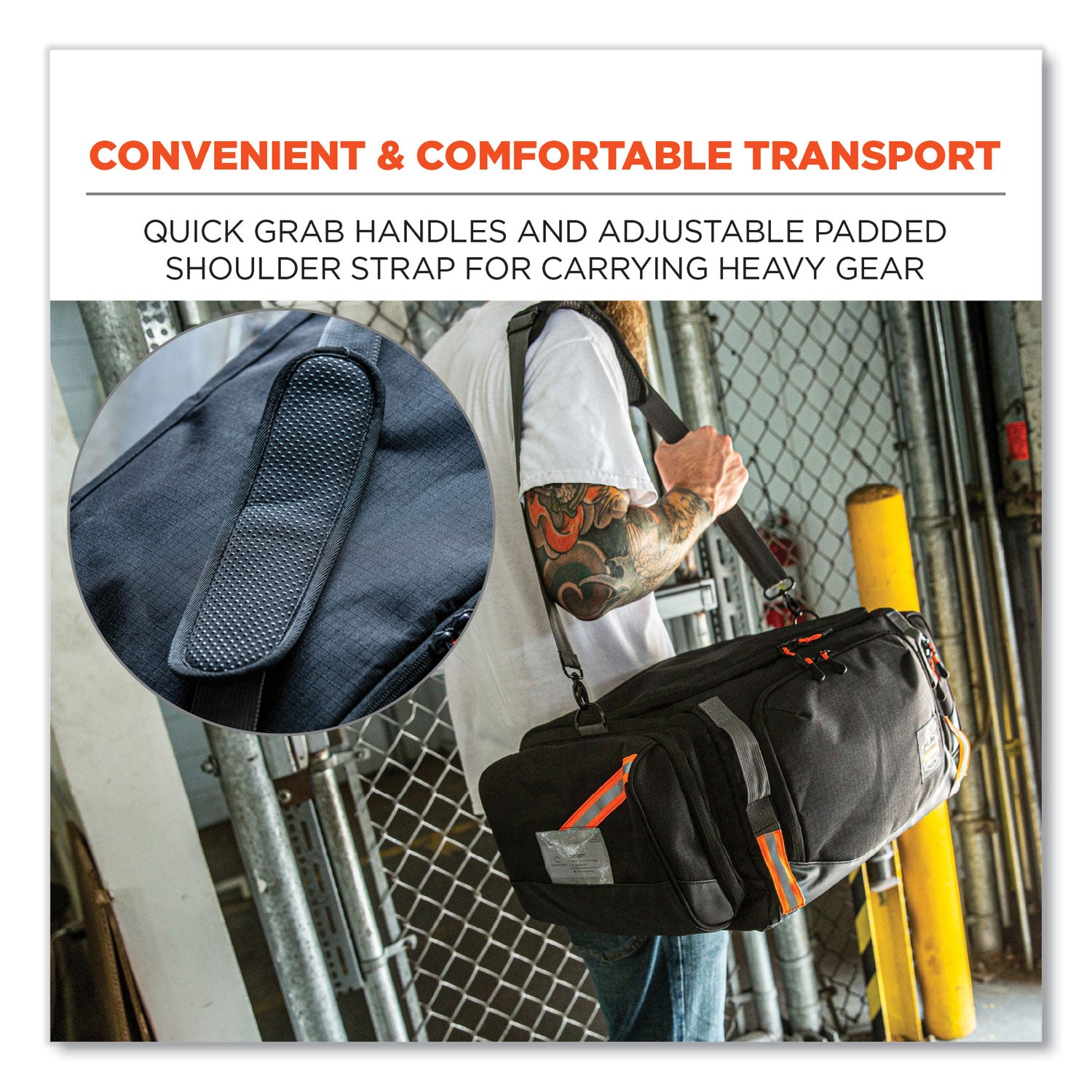 Arsenal 5189 PPE Duffel Bag, 12 x 22 x 9, Black, Ships in 1-3 Business Days