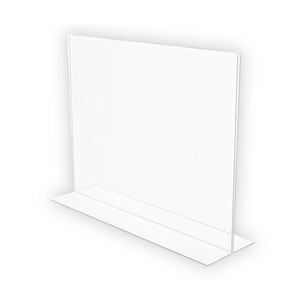 Anti-Glare Stand Up Double Sided Sign Holder, 8.5 x 11, Clear