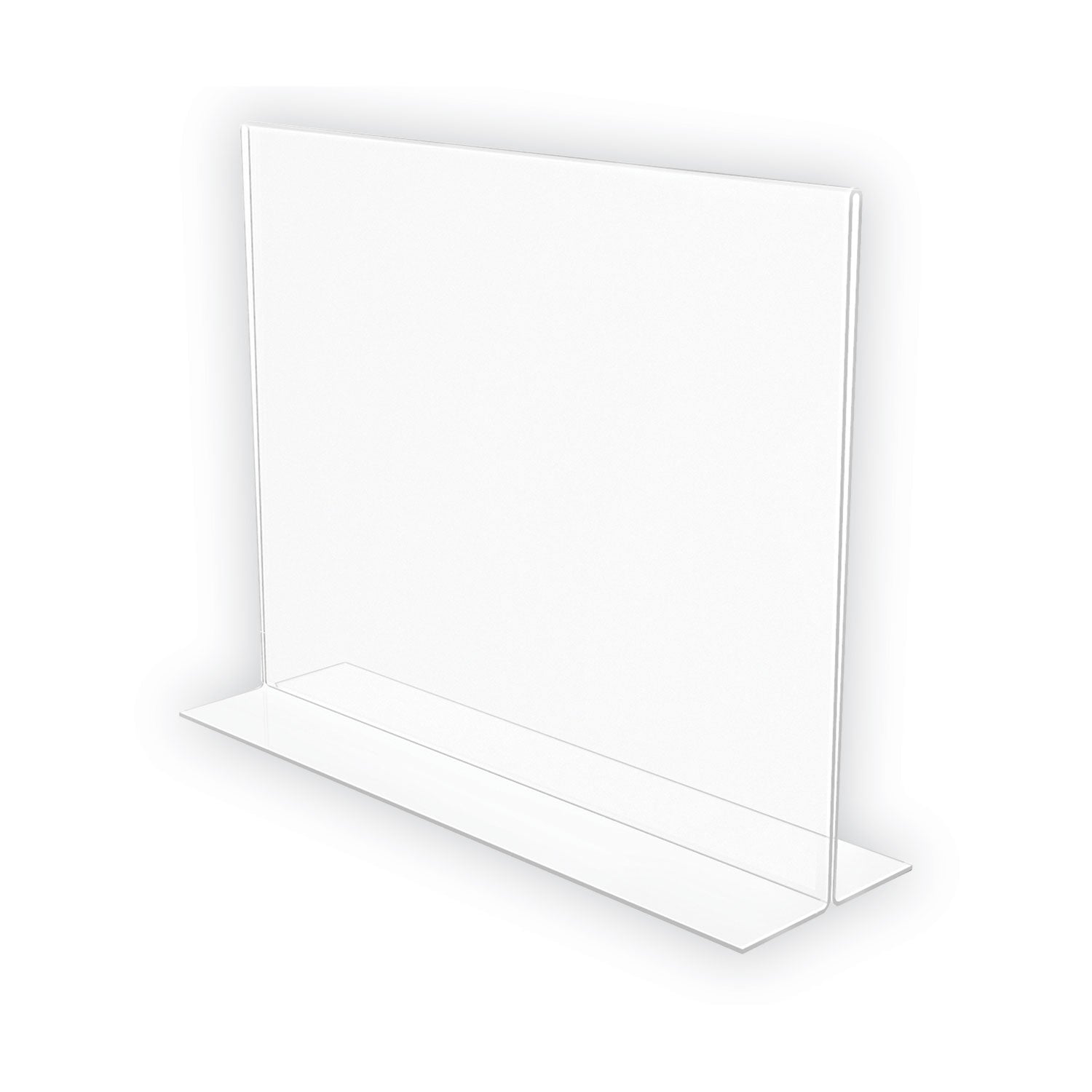Anti-Glare Stand Up Double Sided Sign Holder, 8.5 x 11, Clear
