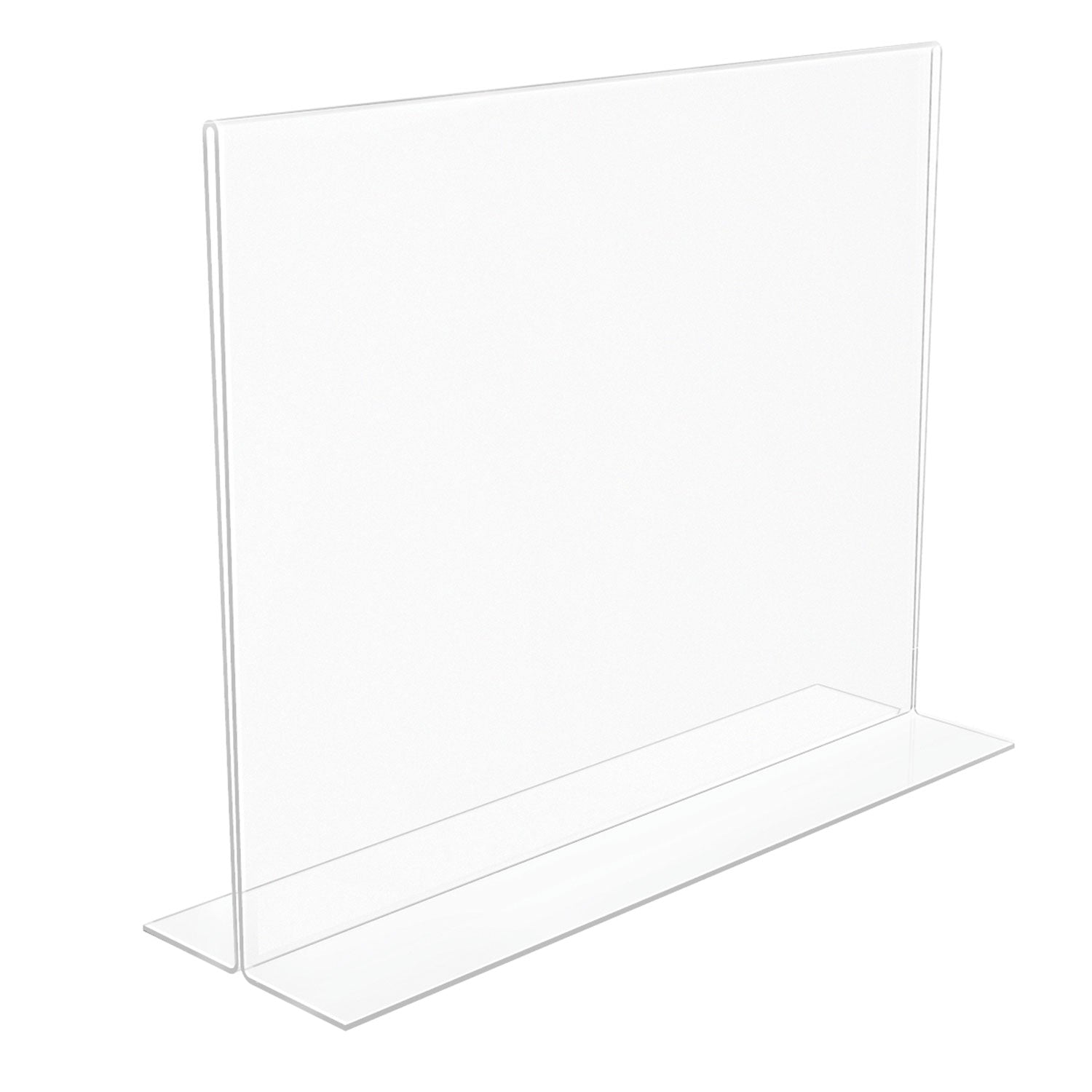 Anti-Glare Stand Up Double Sided Sign Holder, 8.5 x 11, Clear - 
