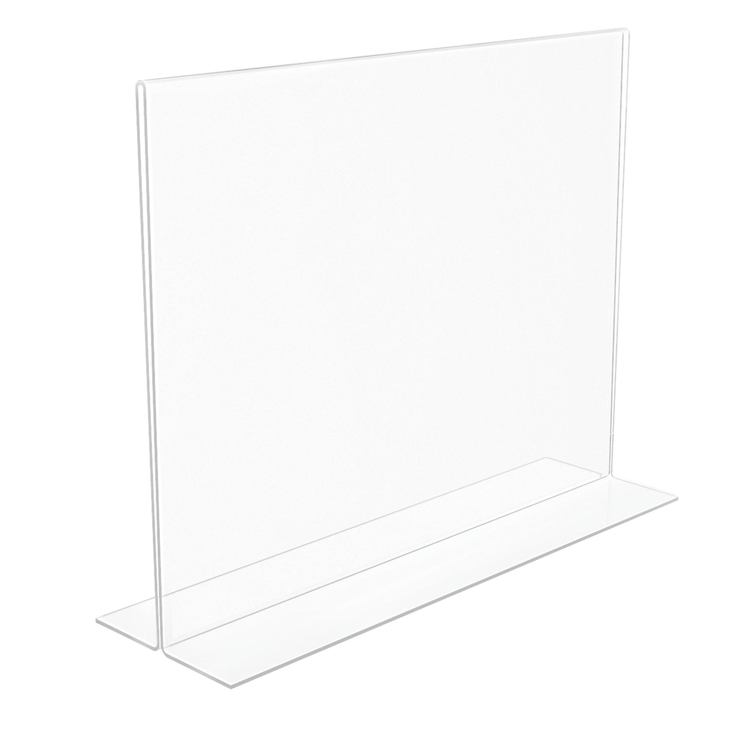 Anti-Glare Stand Up Double Sided Sign Holder, 8.5 x 11, Clear