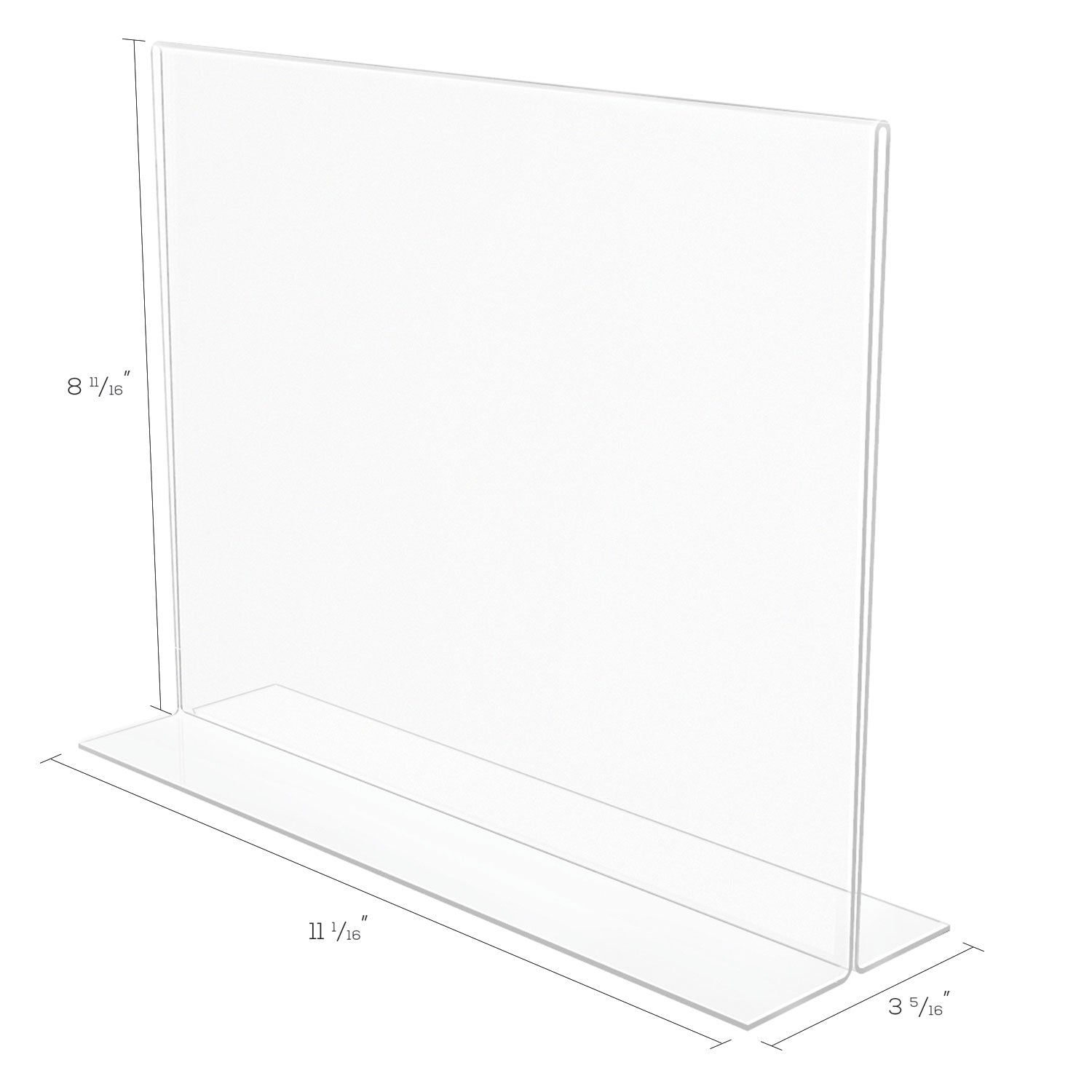 Anti-Glare Stand Up Double Sided Sign Holder, 8.5 x 11, Clear - 