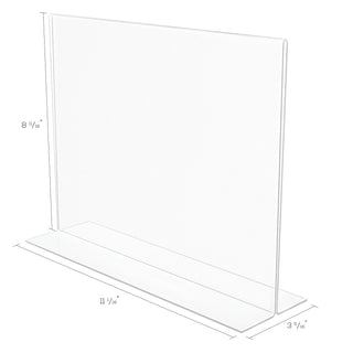 Anti-Glare Stand Up Double Sided Sign Holder, 8.5 x 11, Clear