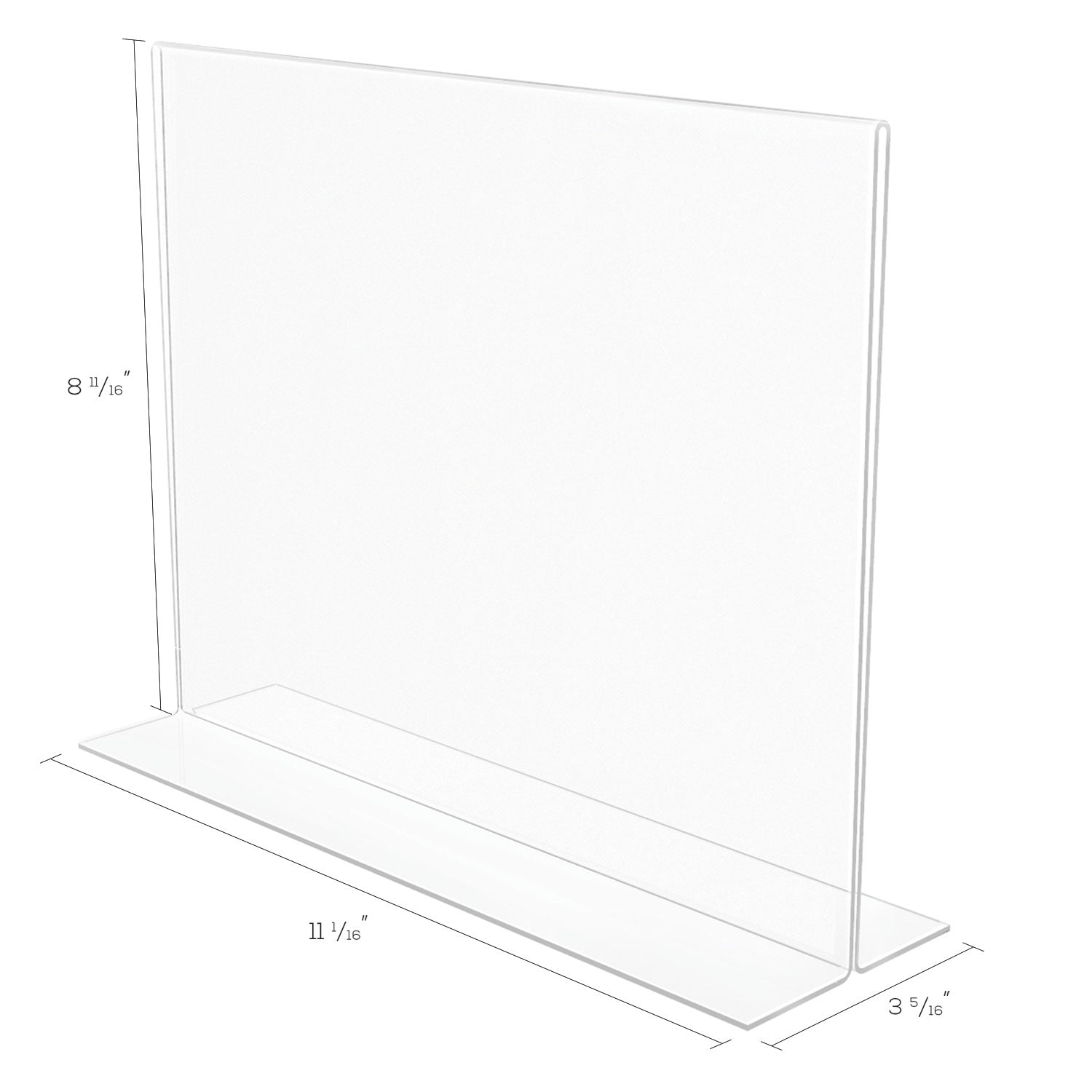 Anti-Glare Stand Up Double Sided Sign Holder, 8.5 x 11, Clear