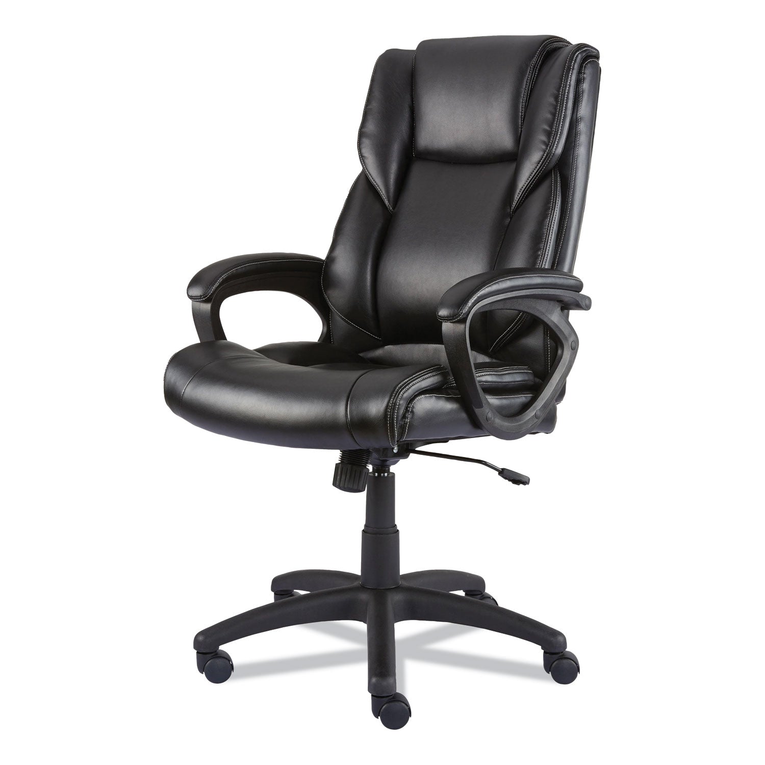 Alera Brosna Series Mid-Back Task Chair, Supports Up to 250 lb, 18.15" to 21.77 Seat Height, Black Seat/Back, Black Base - 3