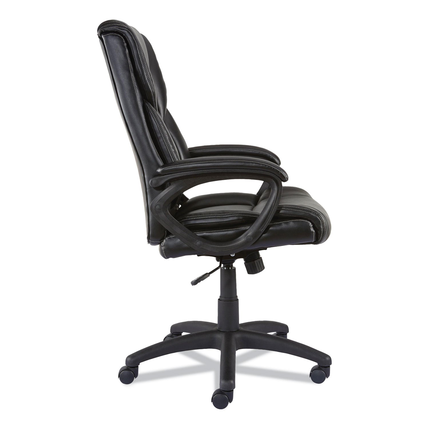 Alera Brosna Series Mid-Back Task Chair, Supports Up to 250 lb, 18.15" to 21.77 Seat Height, Black Seat/Back, Black Base - 4