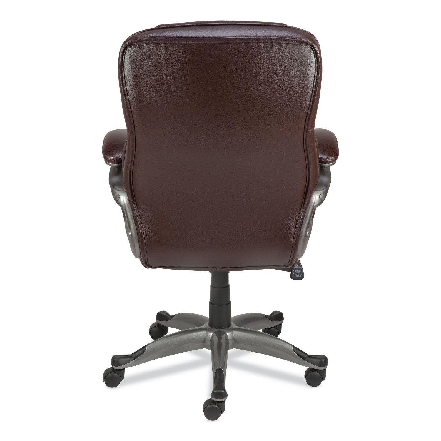 Alera Birns Series High-Back Task Chair, Supports Up to 250 lb, 18.11" to 22.05" Seat Height, Brown Seat/Back, Chrome Base - 5