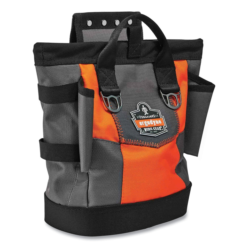 Arsenal 5527 Premium Topped Tool Pouch with Hinged Closure, 6 x 10 x 11.5, Polyester, Orange, Ships in 1-3 Business Days