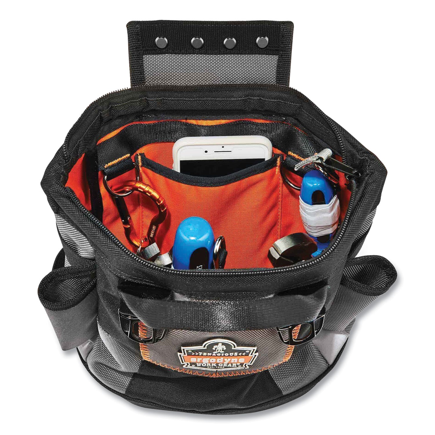 Arsenal 5517 Premium Topped Tool Pouch with Zipper, 6 x 10 x 11.5, Polyester, Black, Ships in 1-3 Business Days