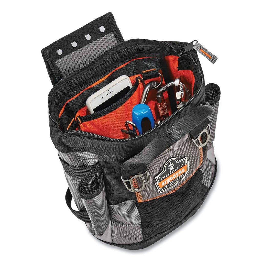 Arsenal 5517 Premium Topped Tool Pouch with Zipper, 6 x 10 x 11.5, Polyester, Black, Ships in 1-3 Business Days