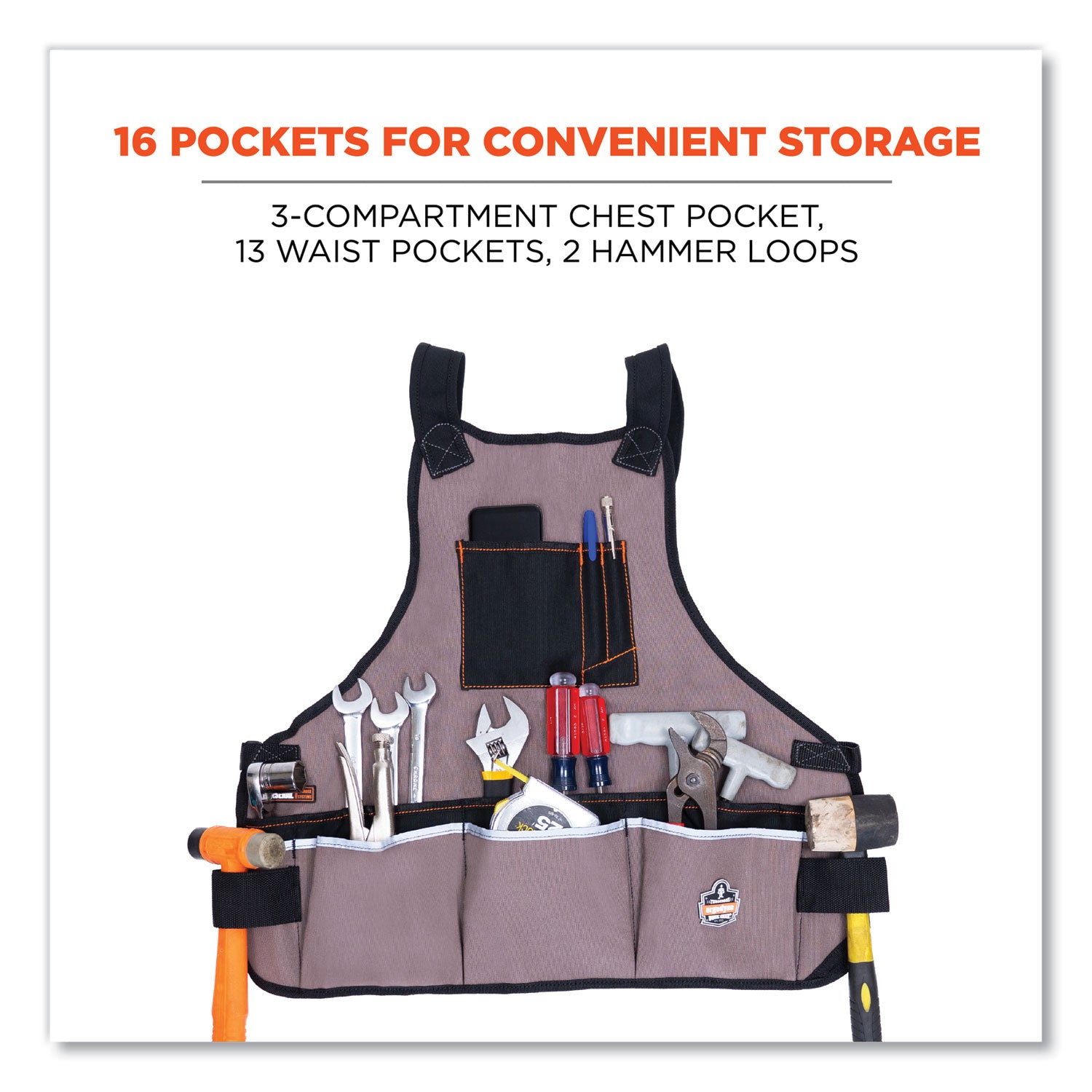 arsenal-5700-16-pocket-apron-16-compartments-208-x-236-canvas-gray-ships-in-1-3-business-days_ego13690 - 2
