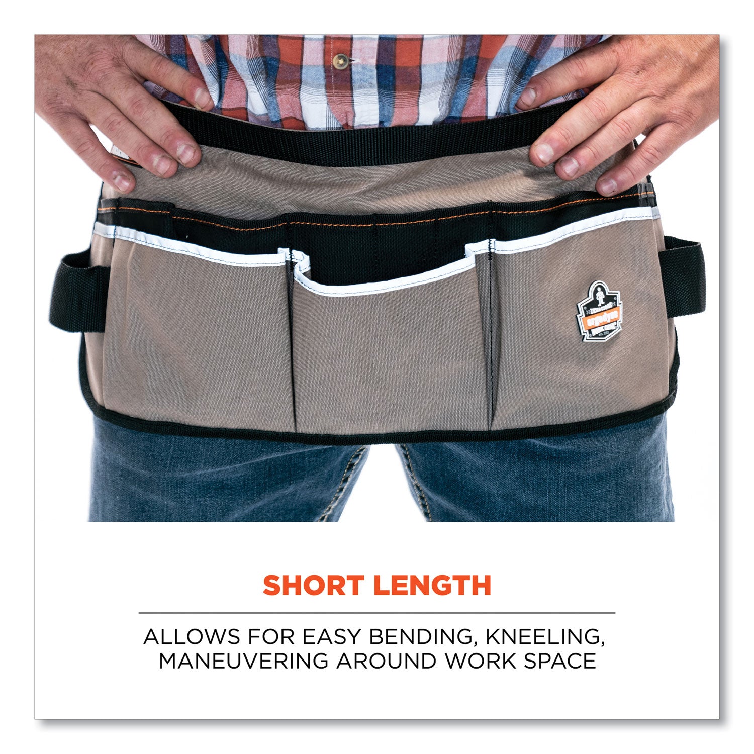 arsenal-5706-13-pocket-waist-apron-13-compartments-23-x-9-canvas-gray-ships-in-1-3-business-days_ego13695 - 3