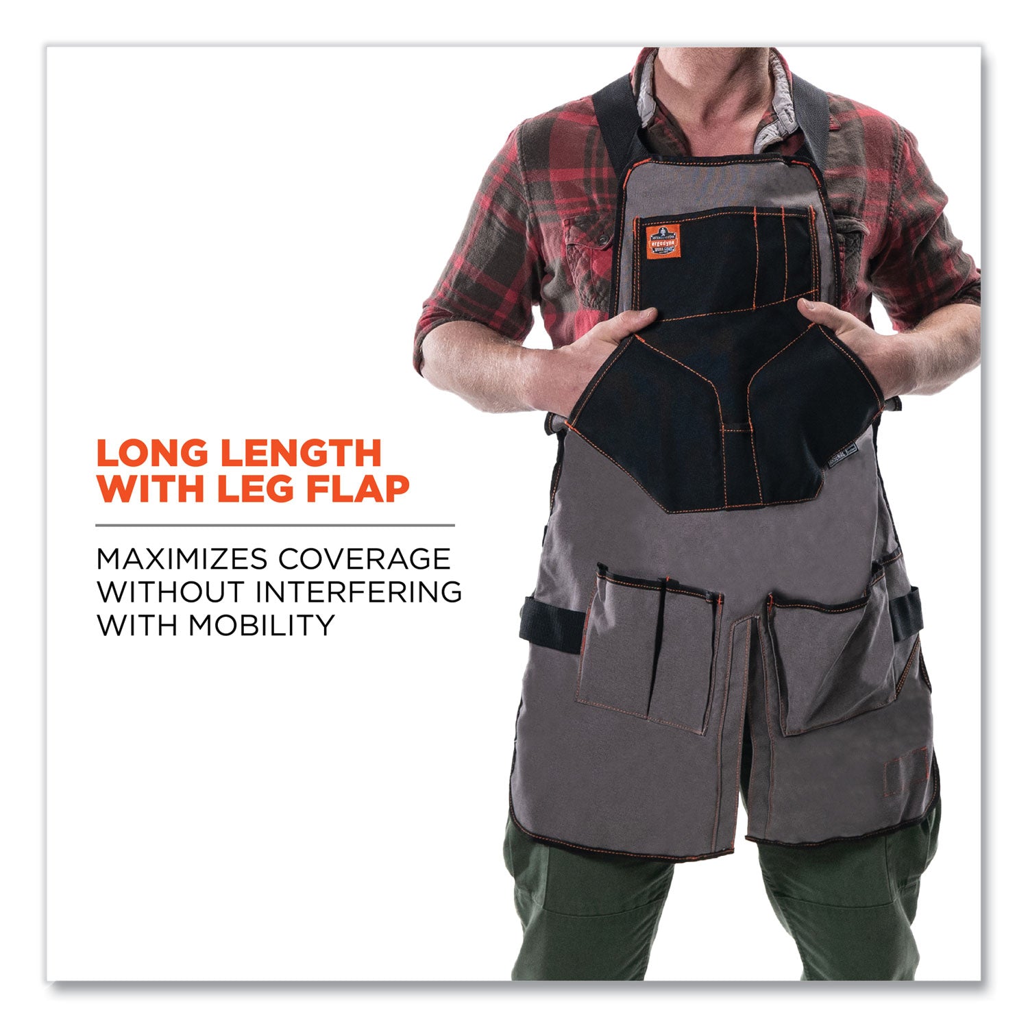 arsenal-5705-extended-length-canvas-tool-apron-13-compartments-255-x-34-canvas-gray-ships-in-1-3-business-days_ego13696 - 3