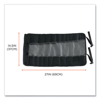 Arsenal 5870 Tool Roll-Up, 25 Compartments, 27 x 14.5, Polyester, Gray, Ships in 1-3 Business Days