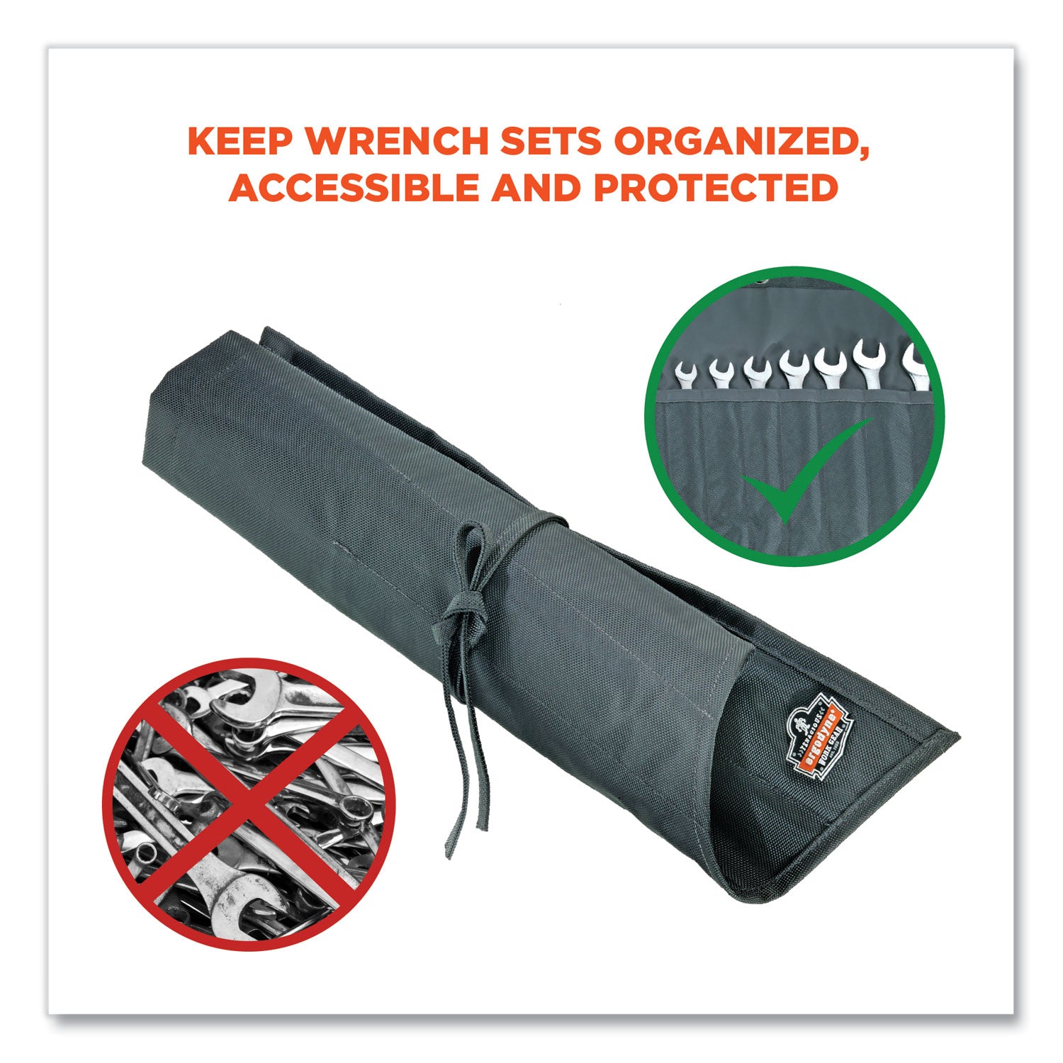 arsenal-5872-wrench-roll-up-14-compartments-26-x-22-polyester-gray-ships-in-1-3-business-days_ego13772 - 2