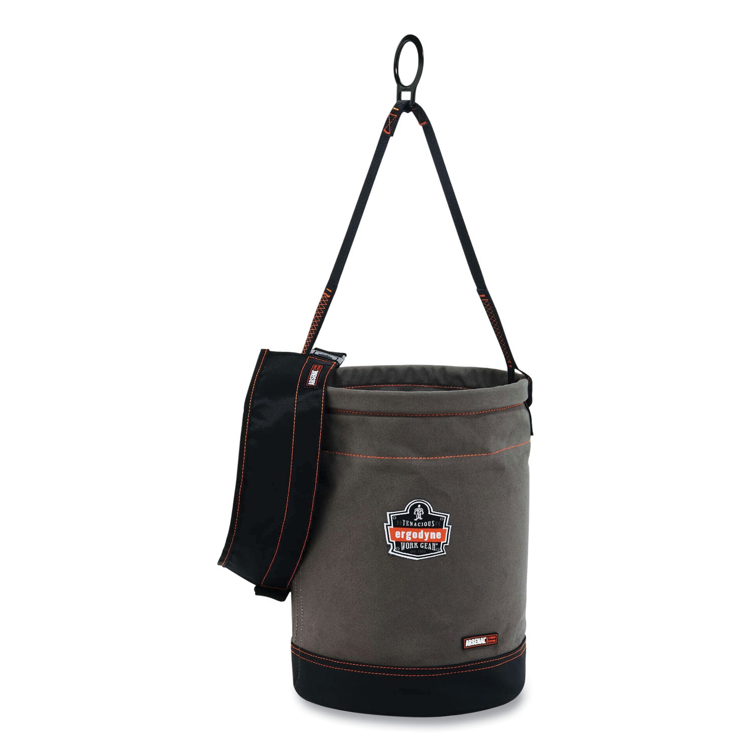 arsenal-5960t-canvas-hoist-bucket-and-top-with-d-rings-125-x-125-x-17-gray-ships-in-1-3-business-days_ego14860 - 2
