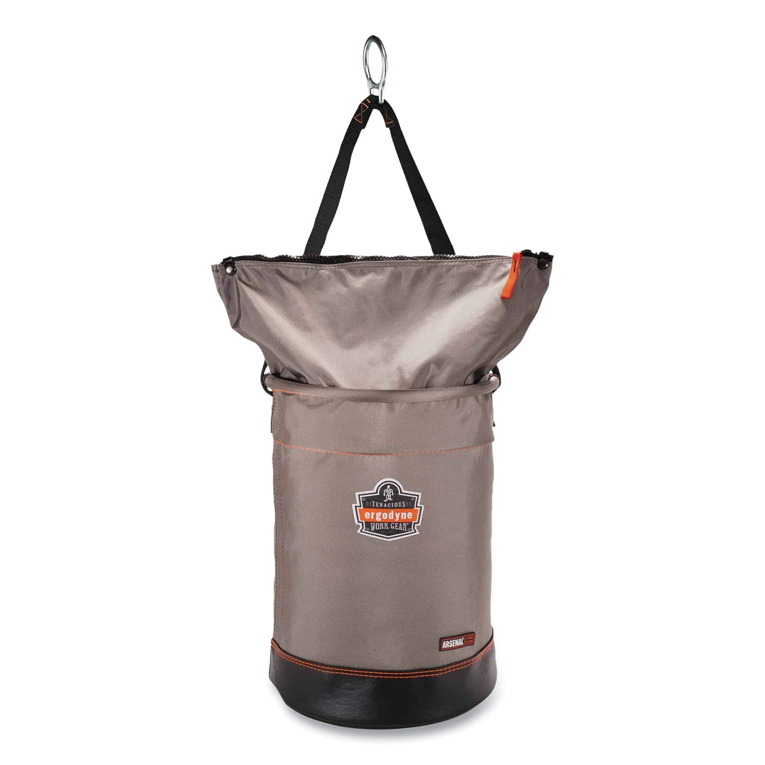 arsenal-5973-hoist-bucket-tool-bag-with-d-rings-and-zipper-top-125-x-125-x-17-gray-ships-in-1-3-business-days_ego15973 - 1