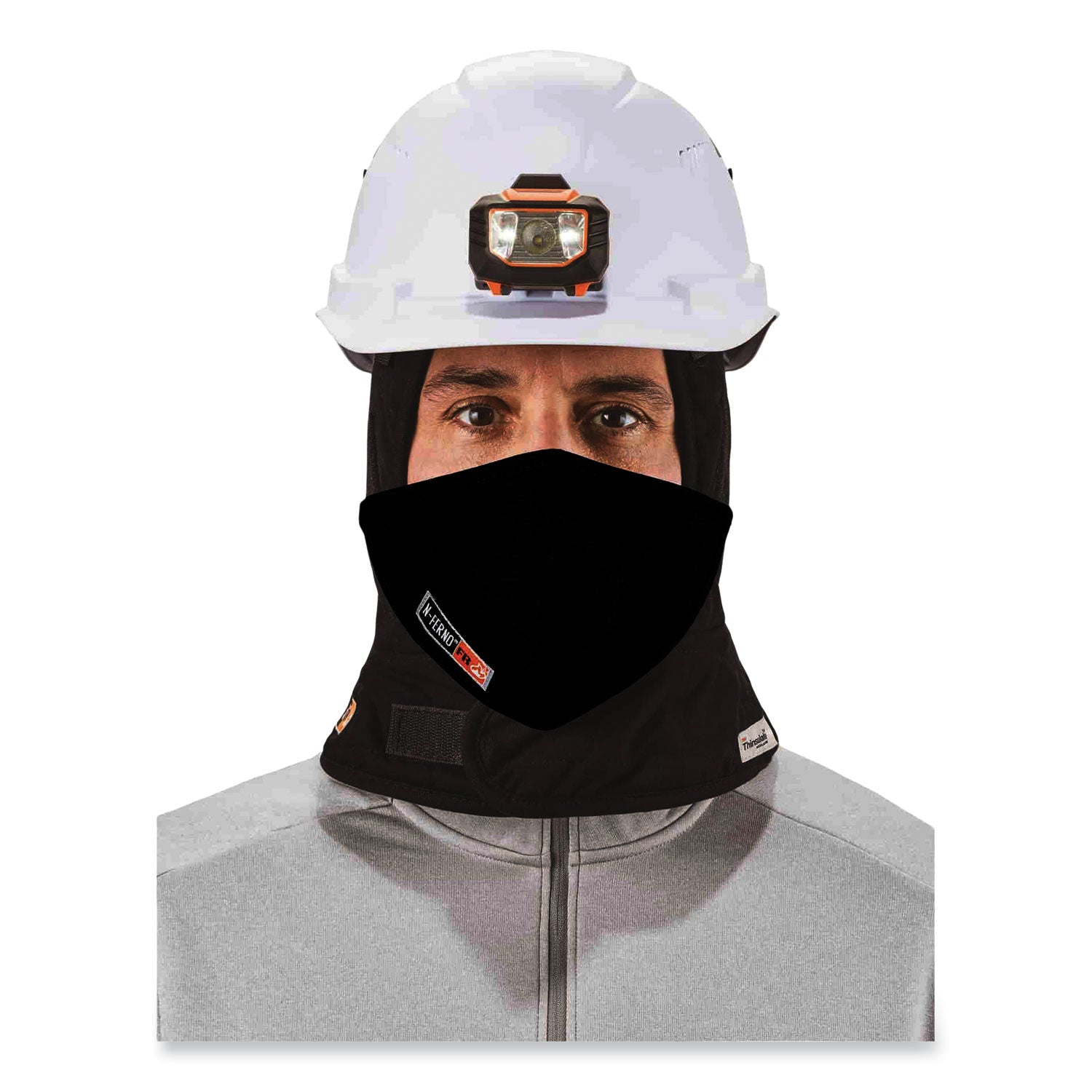 N-Ferno 6872 2-Layer FR Mouthpiece, Modacrylic Cotton, One Size Fits Most, Black, Ships in 1-3 Business Days