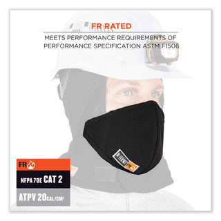 N-Ferno 6872 2-Layer FR Mouthpiece, Modacrylic Cotton, One Size Fits Most, Black, Ships in 1-3 Business Days