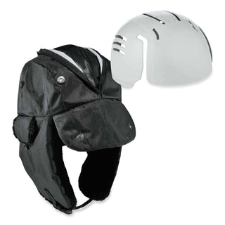 N-Ferno 6802ZI Zipper Trapper Hat + Universal Bump Cap, S/M, Black, Ships in 1-3 Business Days