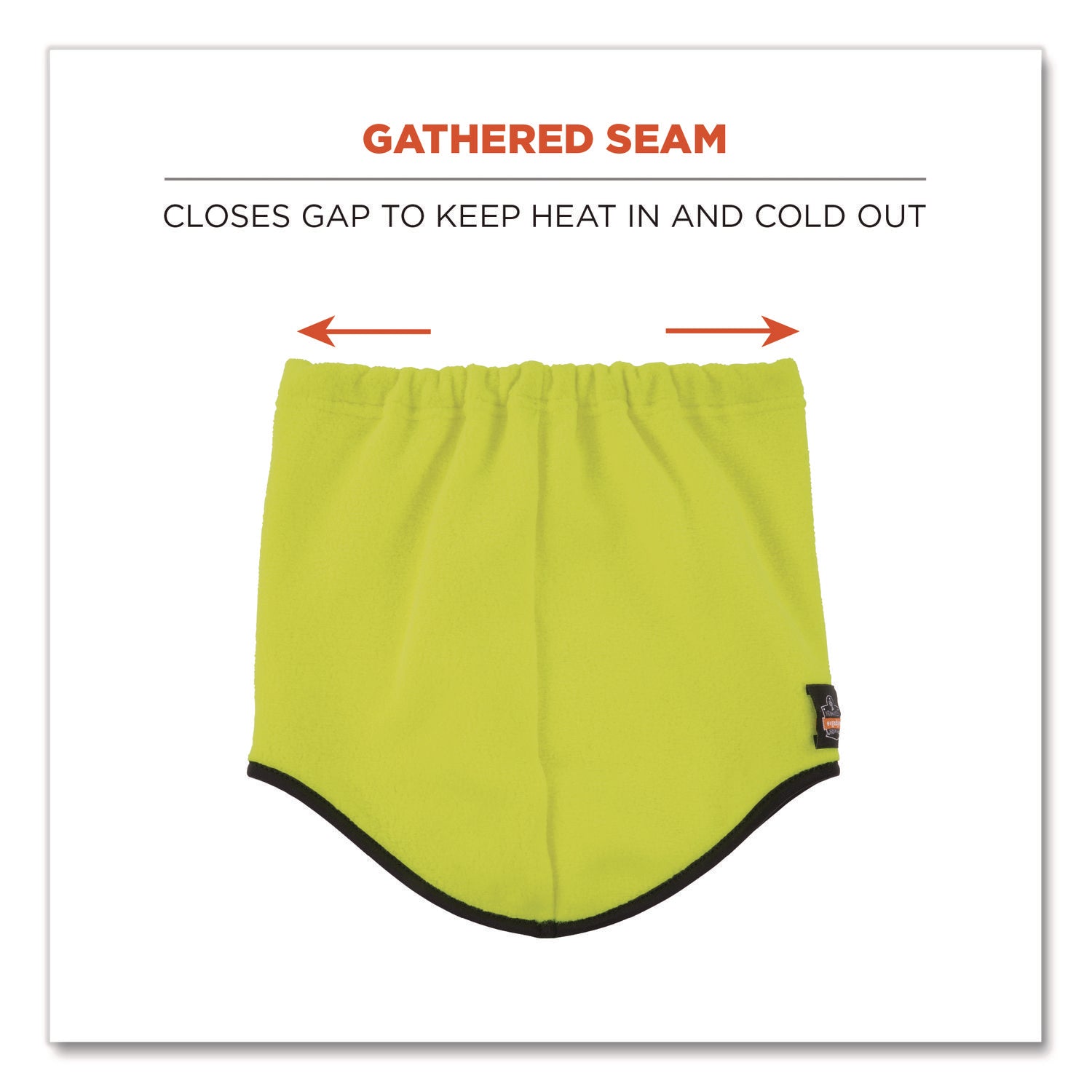 N-Ferno 6960 Fleece Neck Gaiter, Fleece, One Size Fits Most, Hi-Vis Lime, Ships in 1-3 Business Days